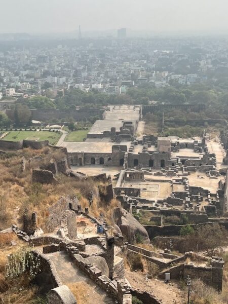 Golconda Fort, view over Hyderabad